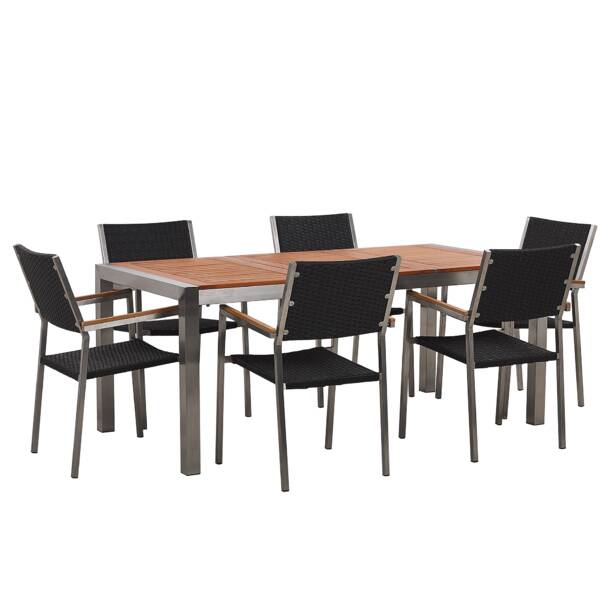 Dakota Fields Lothen Rectangular 6 Person 180cm Long Dining Set With